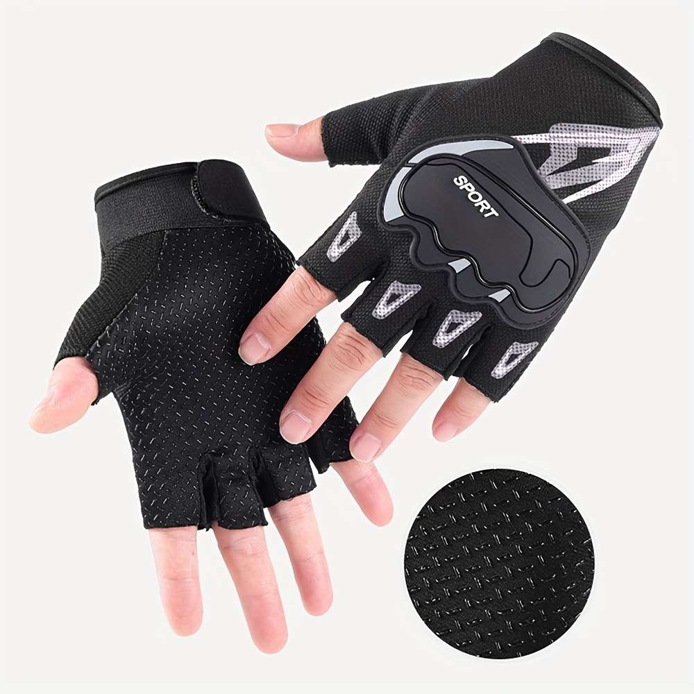 1 Pair Blue One Size Outdoor Sports Gloves