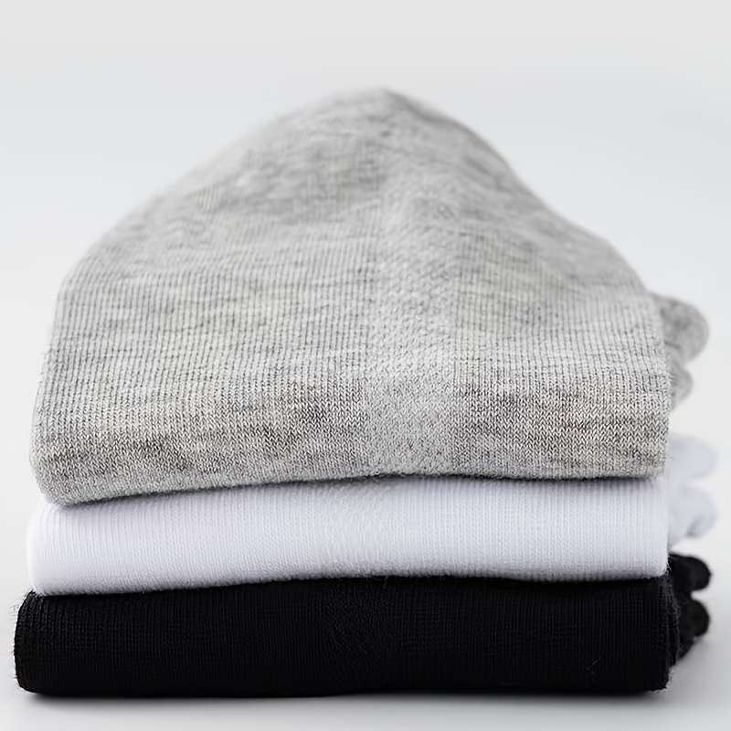 5 Pairs Light Grey High Elastic Socks