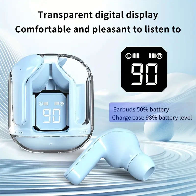 True Wireless Earbuds, LED Battery Indicator, HiFi Stereo Sound