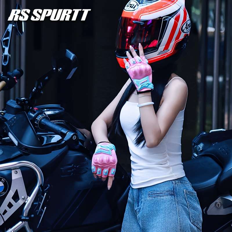 1 Pair Pink Size L Outdoor Sports Gloves