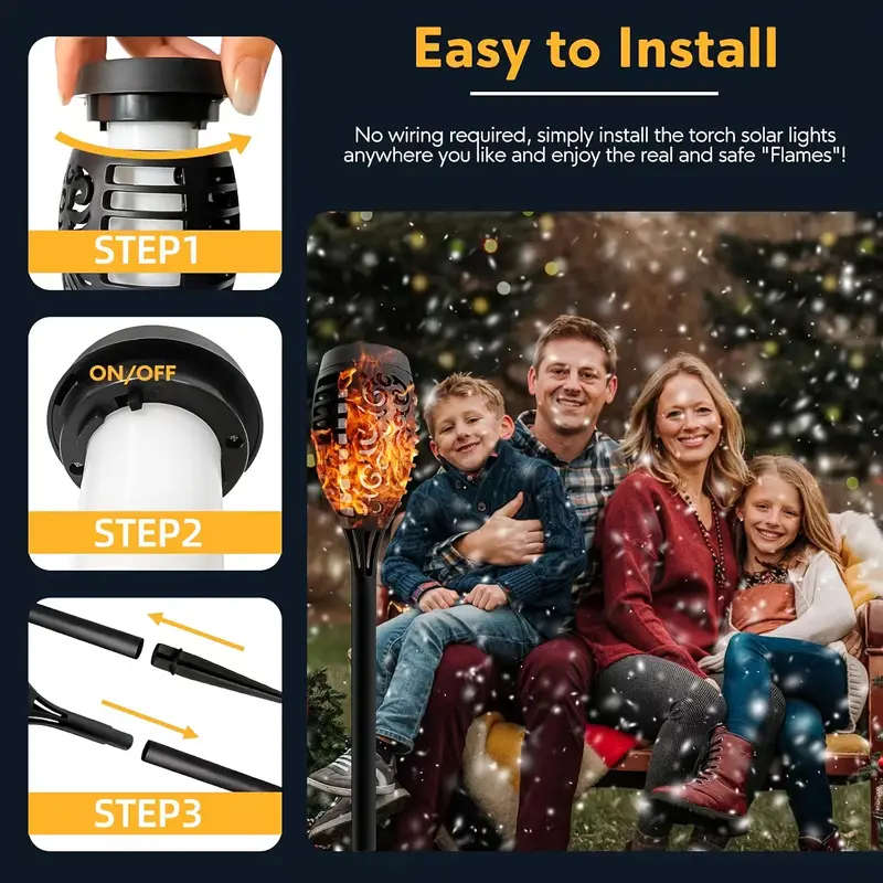 6-Pack Solar Flickering Flame Lights