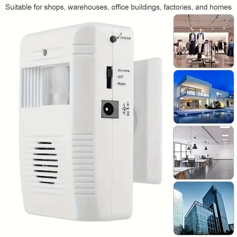 1pc Wireless Infrared Motion Sensor Doorbell Battery-Powered Easy Installation Secure Guest Alert Ch