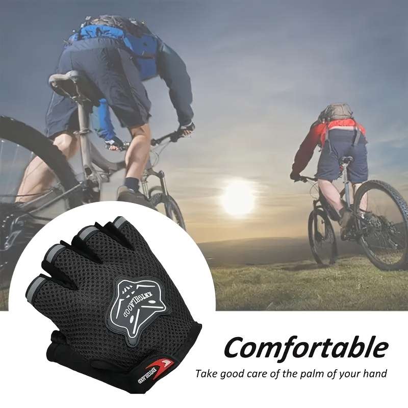 1 Pair Blue Outdoor Sports Gloves