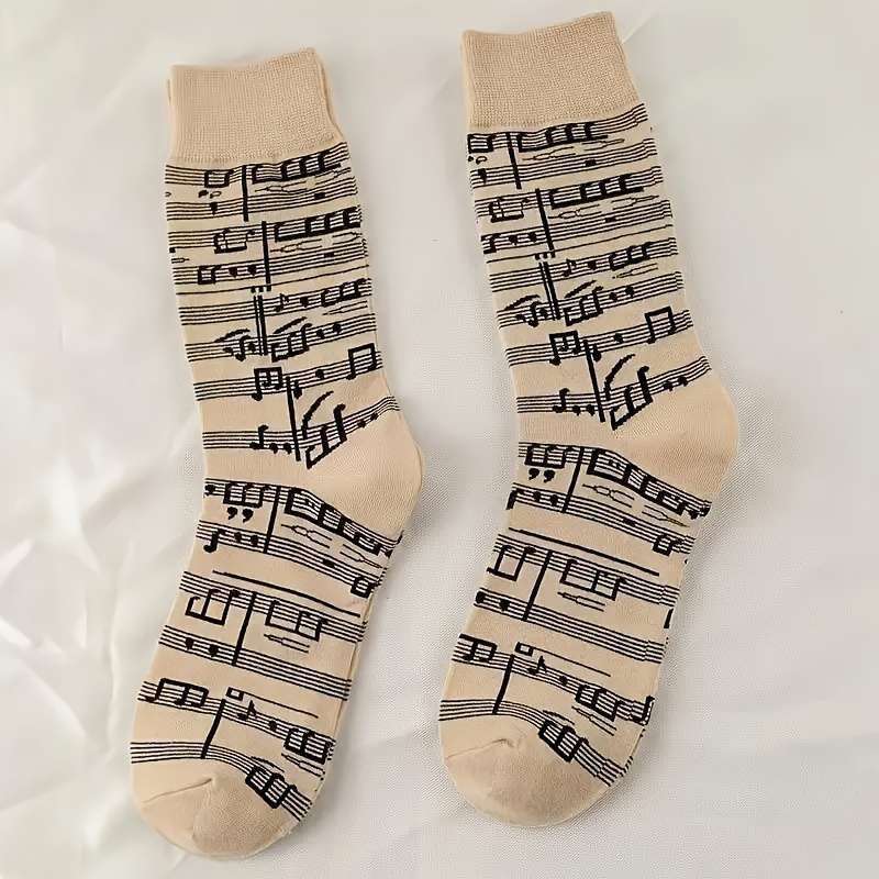 1 Pair Of Notes One Size Socks