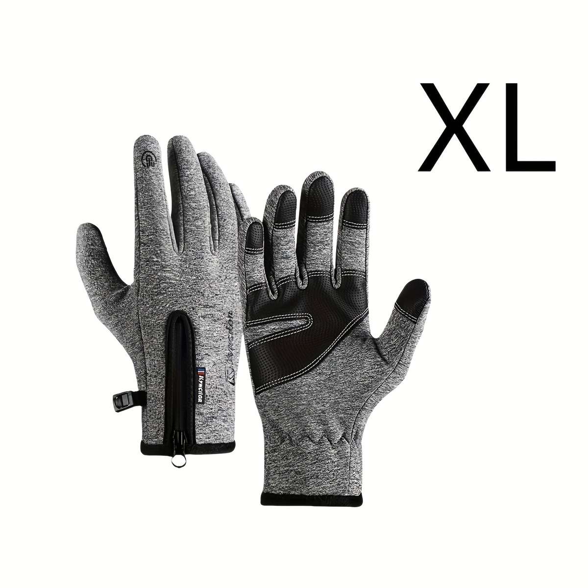 1 Pair Grey Size XL Warm Gloves