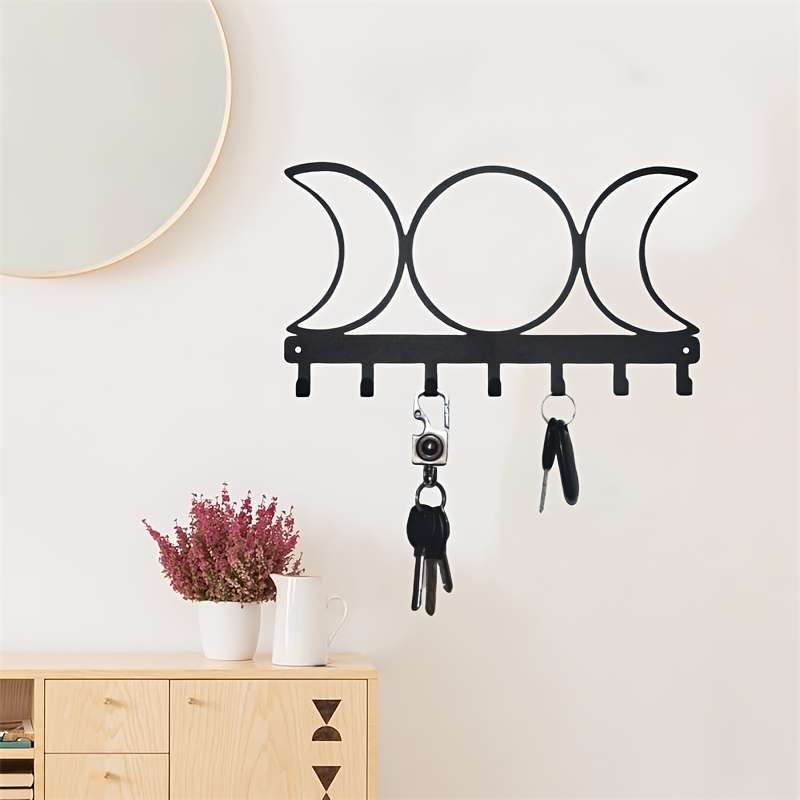 1pc Wall Decoration Hook Sun and Moon Metal Hook Art DecorationKey Hook HolderClothes and Hat