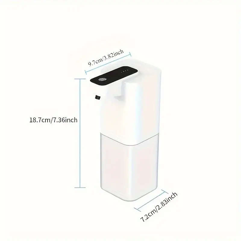 1pc Automatic Foam Hand Soap Dispenser Wall-Mounted No-Contact Infrared Sensor USB Rechargeable