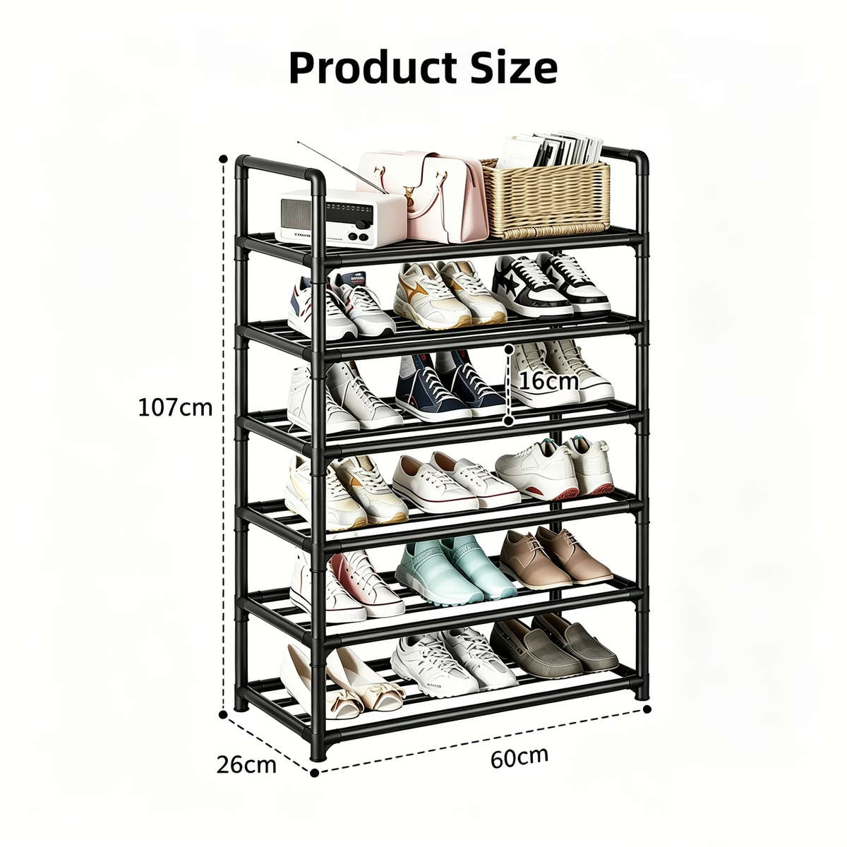 6-Tier Shoe Rack