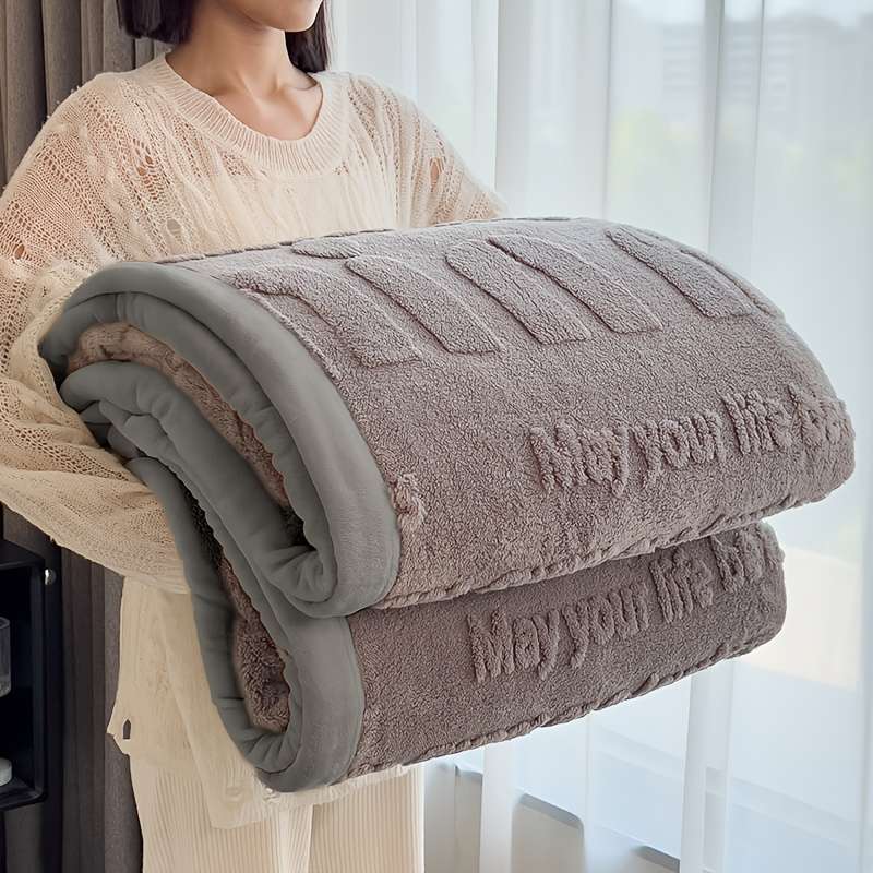 1ps Blanket Color Artificial Jade Powder White Edge size XXL