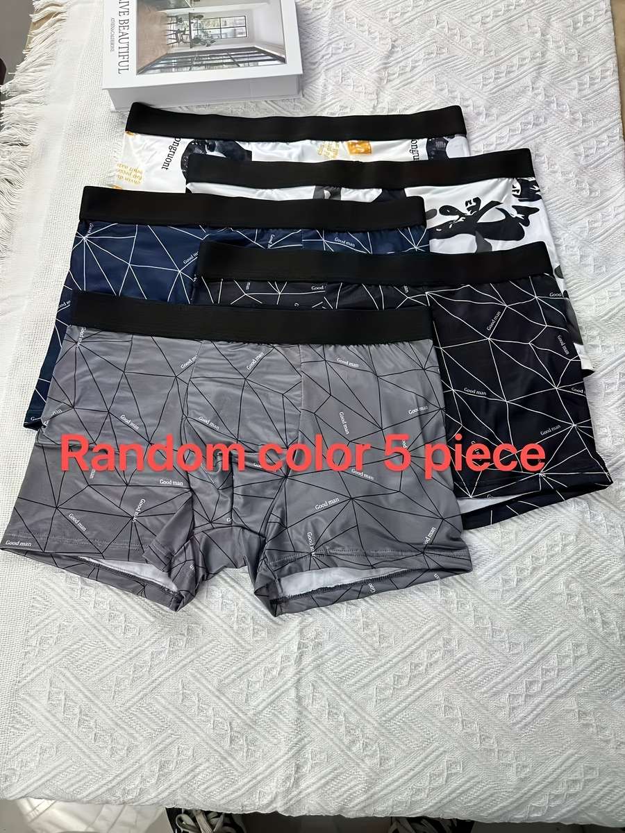 Mens Underwear Color 5 Pieces In Random Colors Sizel