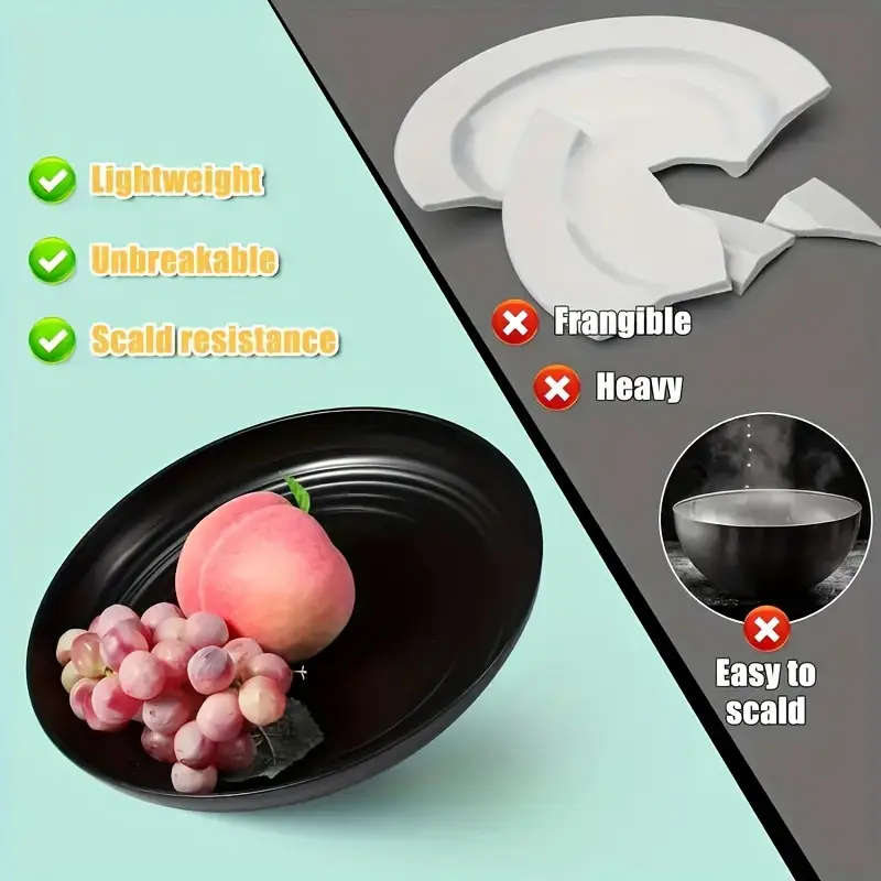 32 Piece Plastic Dinnerware Set Unbreakable, Lightweight Dinnerware Sets for 4