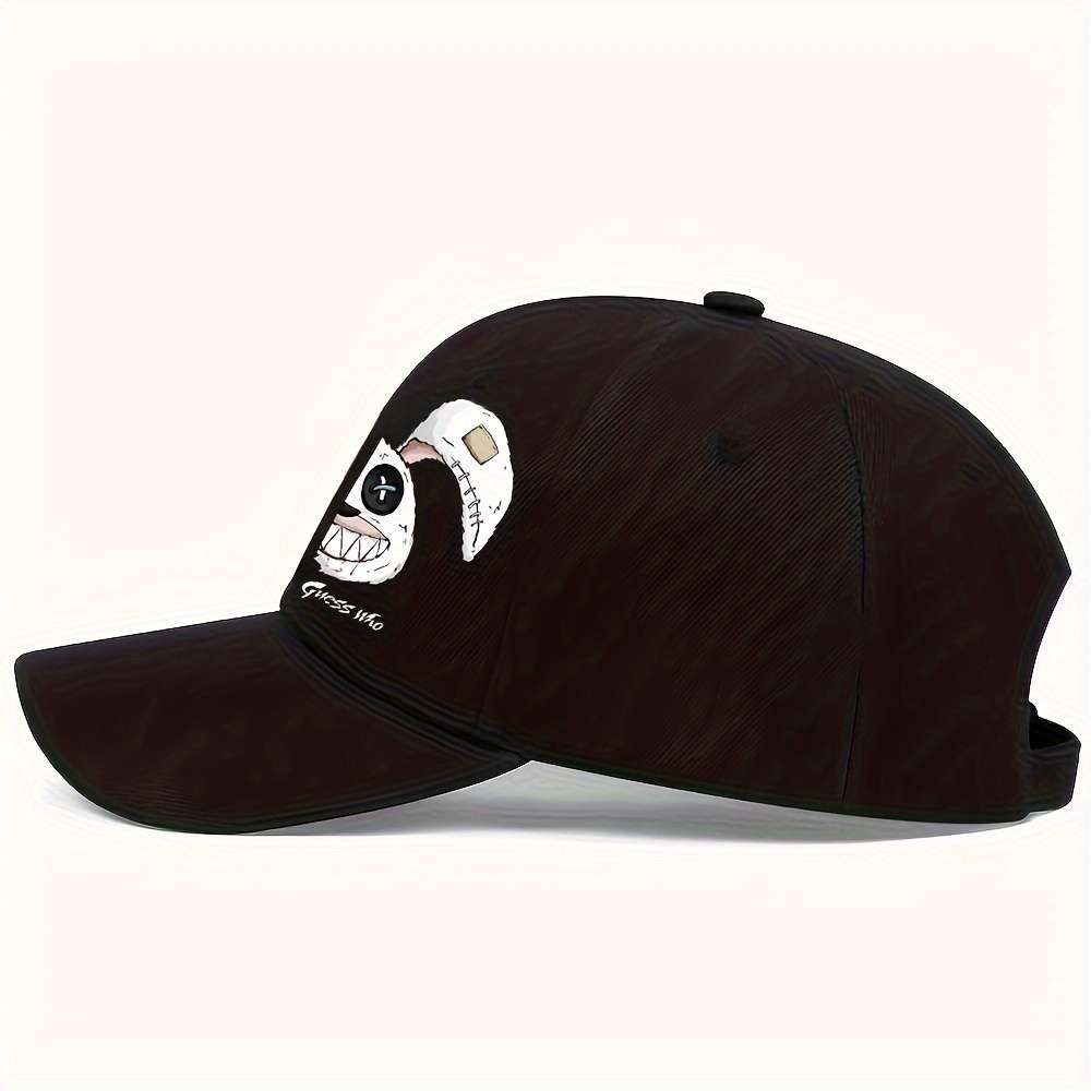 1pc Cute Cartoon Rabbit Print Baseball Cap Soft Slight Stretch Fabric Hand Wash or Profess