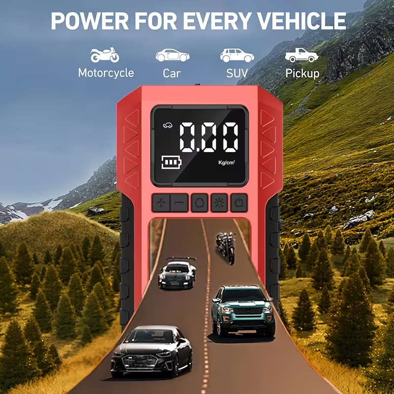 Heavy Duty 9 in 1 Emergency Car Jump Starter and Tyre Inflator