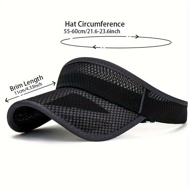 Women's Summer Mesh Sun Visor Hat With Extended Brim Men's Brimless Peaked Cap Breathable UV