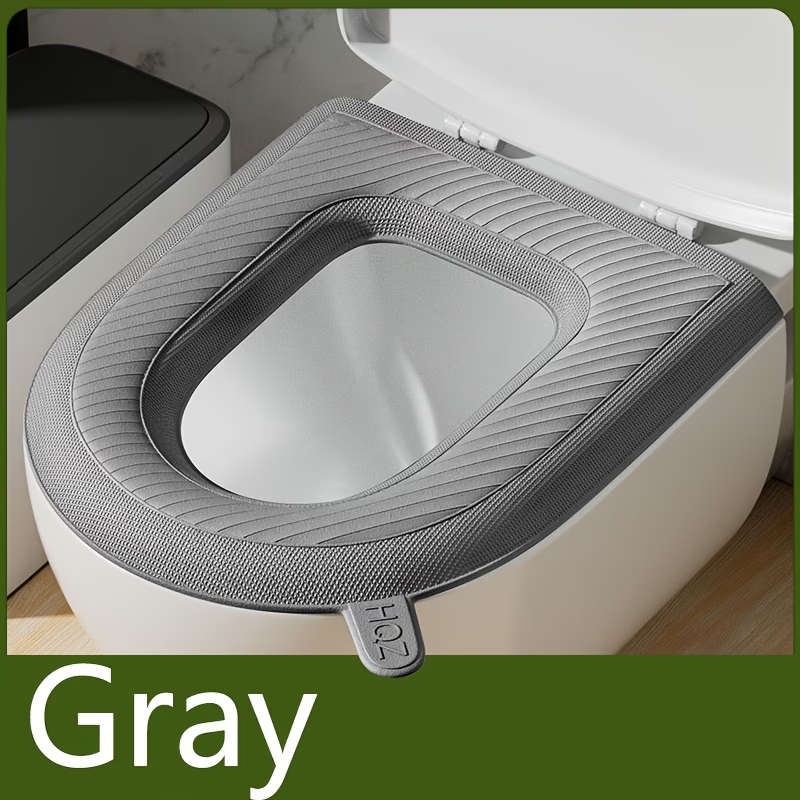 2PC Gray Toilet Seat Cover
