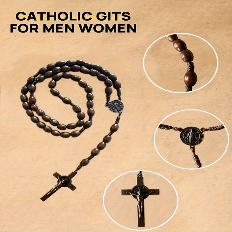 1 Piece A Brown Jesus Theme Pendant