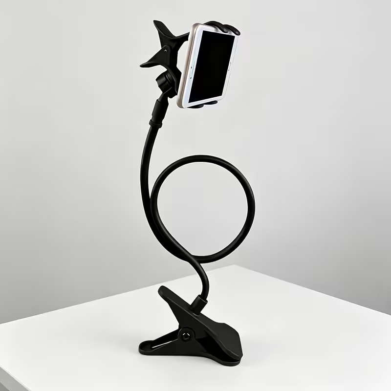Flexible Gooseneck Phone Holder Wall Mounted Cell Phone Stand with 360 Degree Rotation