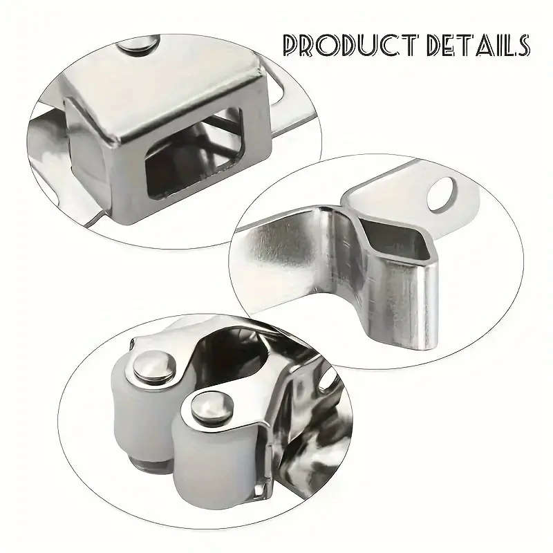 24pcs 4sets Cabinet Lock Double Roller Catch Buckle Hardware Suitable For Cabinet Wardrobe Door Lock