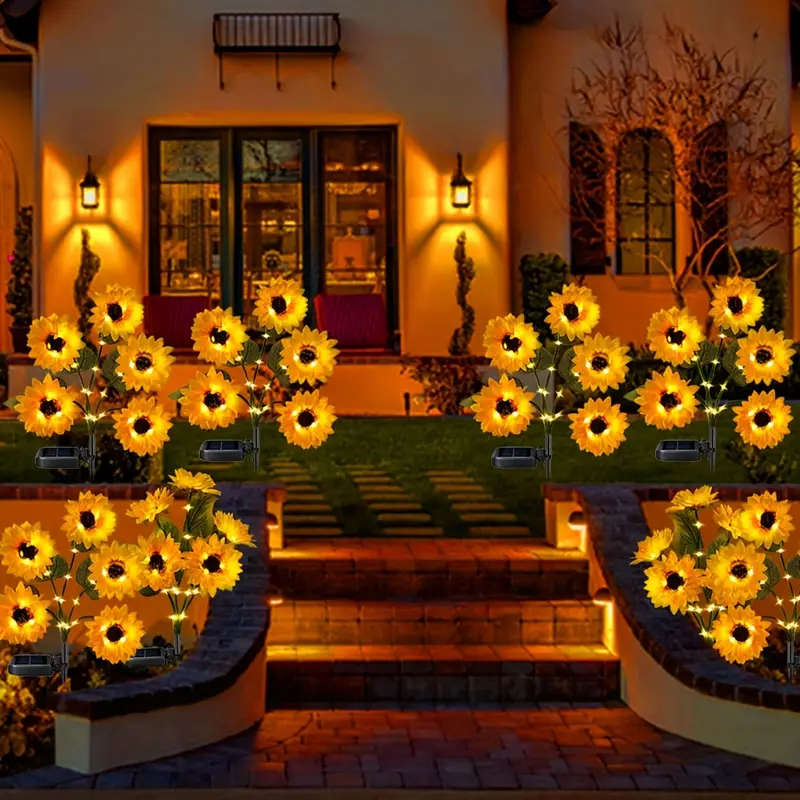 5pcs Solar Sunflower LED Lights
