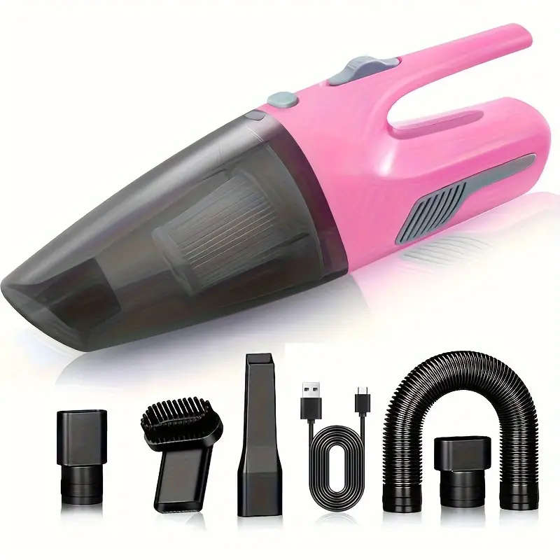7pcs Set of High-Power Cordless Vacuum Cleaners High-Power Dual-Use Vacuum Cleaner for Home and Car