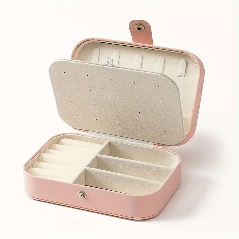 Vintage Leather Jewellery Box - Pink