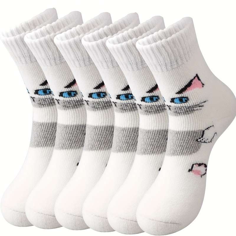 Sock 6Pairs White  One Size