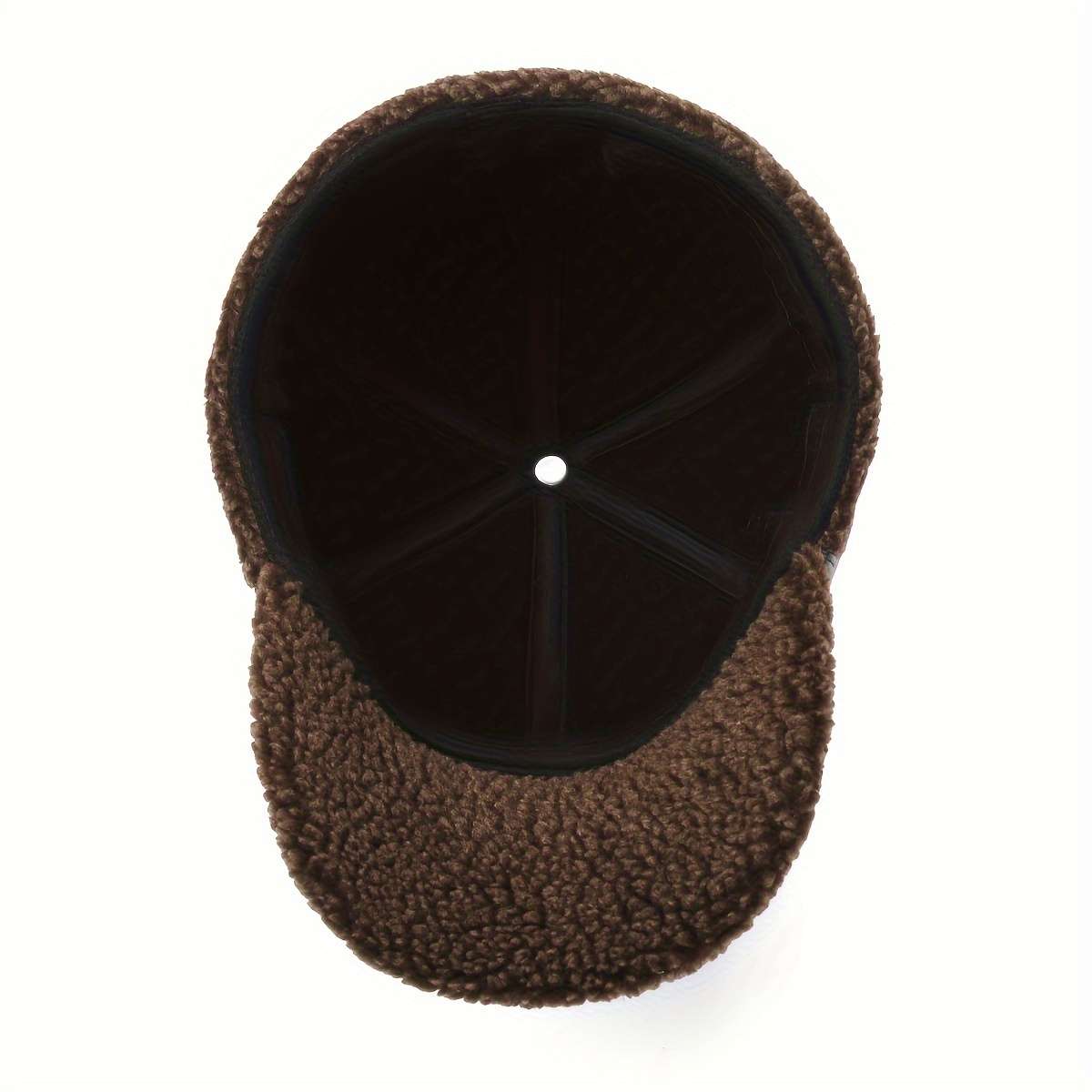 Hat Black Gray Plush