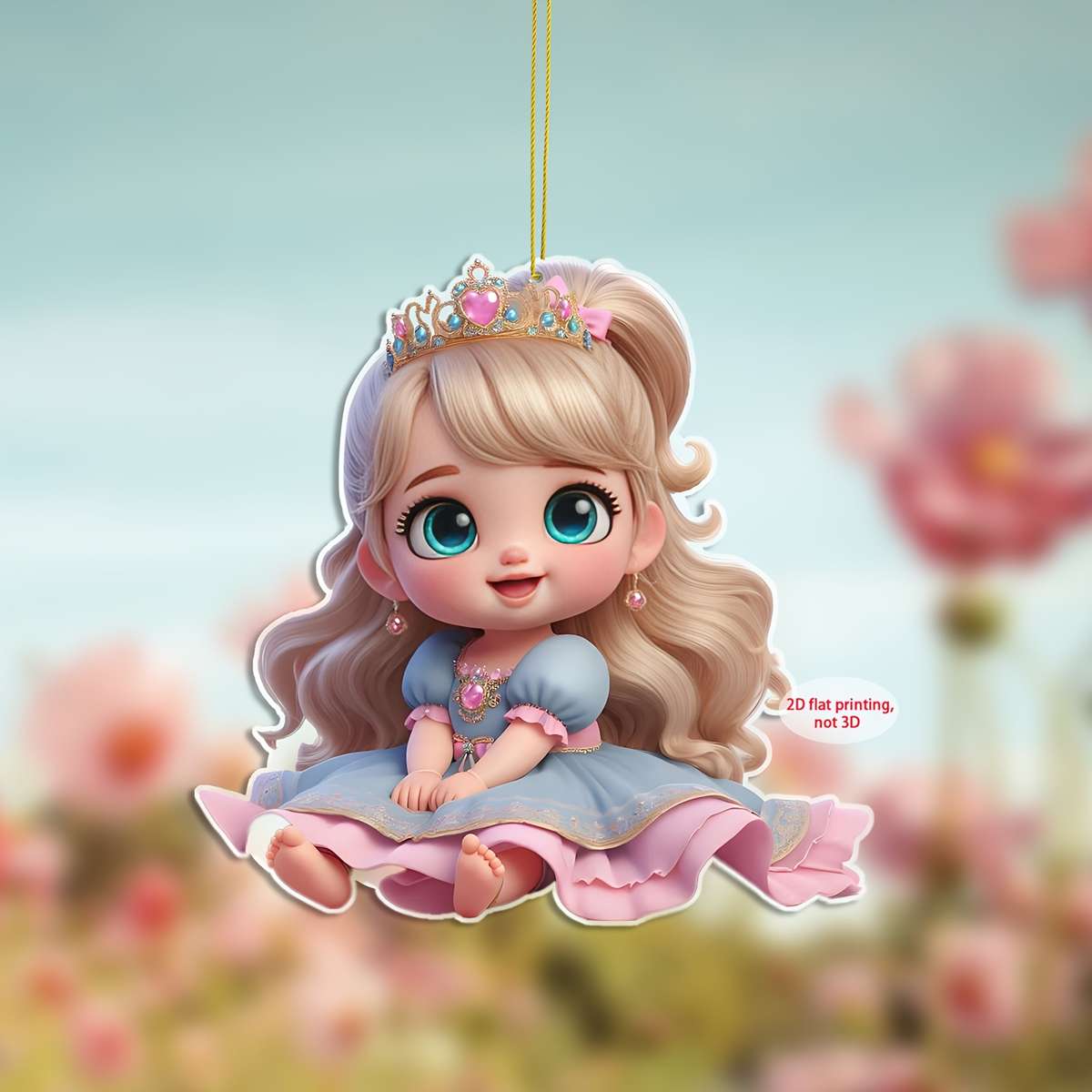 1pc 2D Flat   plane  cute princess multi-functional  acrylic pendant tree ornament suit
