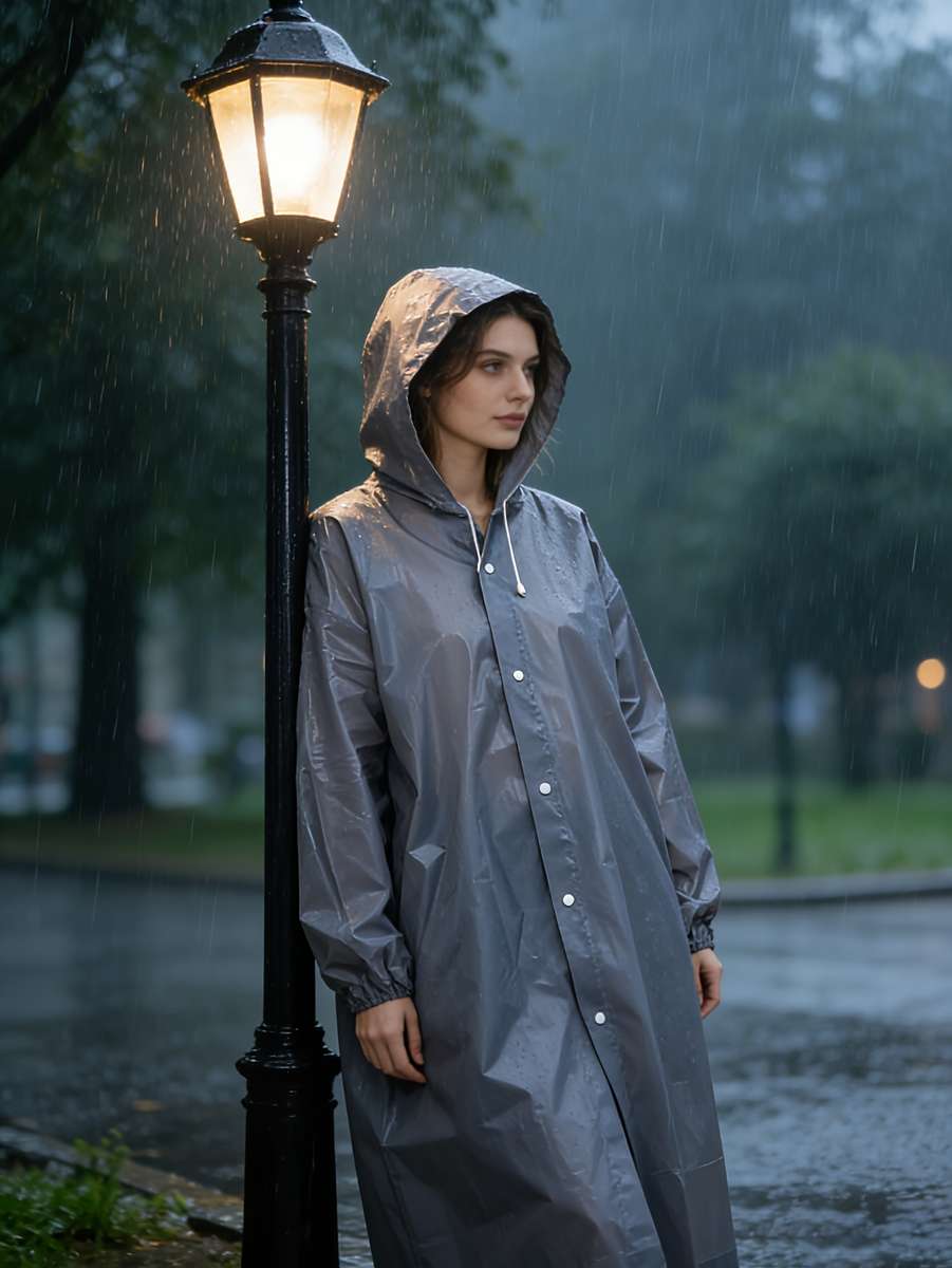 Raincoat Grey Size Asian Onesize