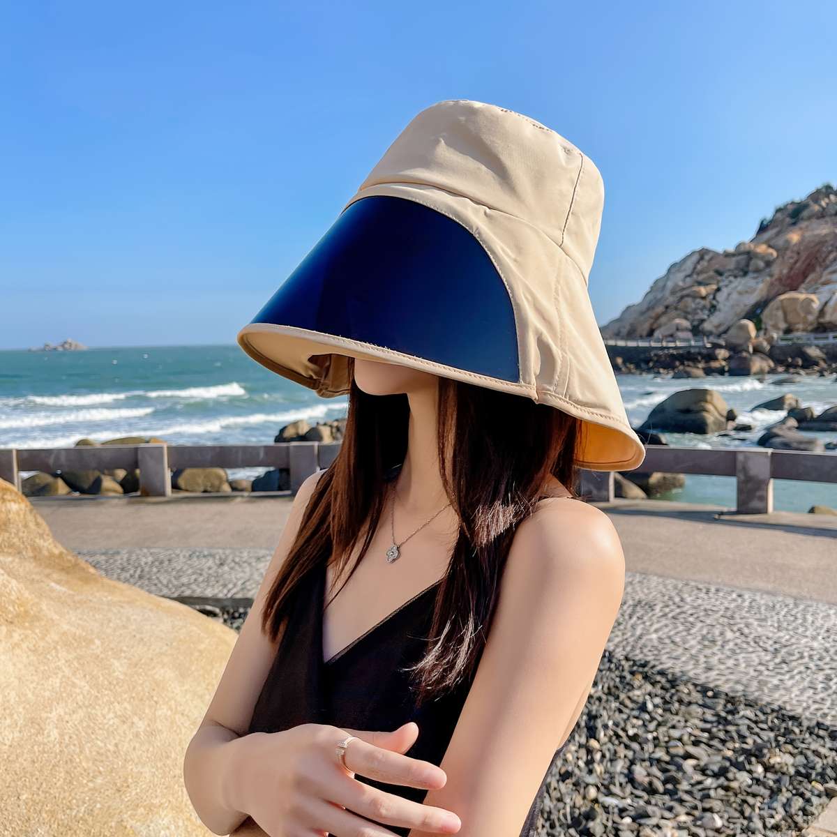 Women'S Lightweight Breathable Sun Hat with Extended Brim and Face Shade Perfect for Cycling