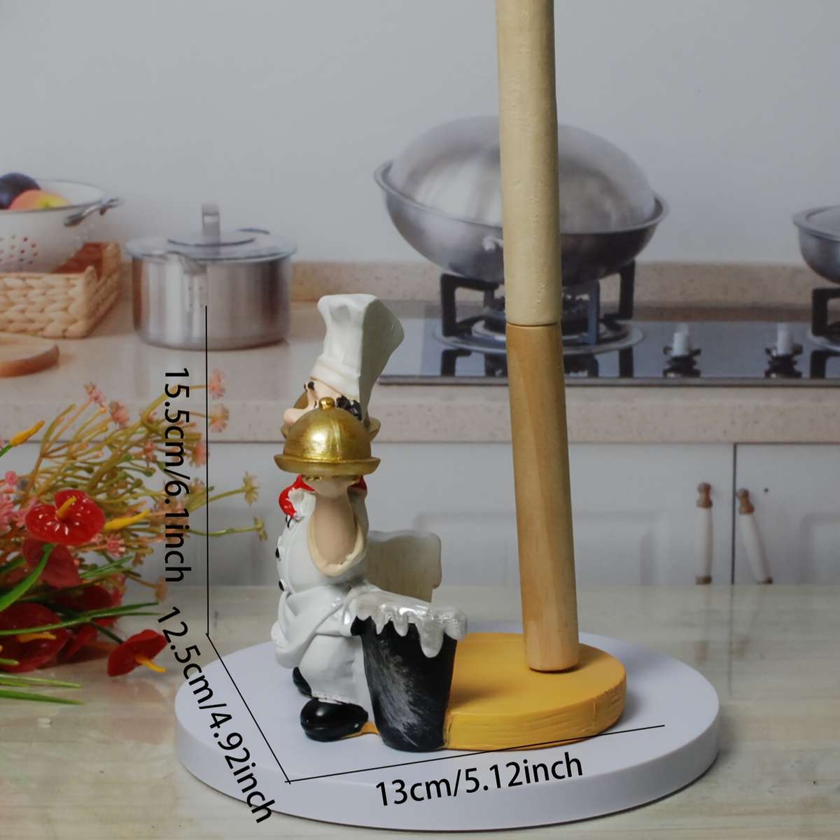 1pc Chef Double Tray Paper Towel Holder