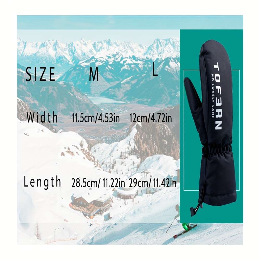 1 Pair Black Size L Warm Gloves