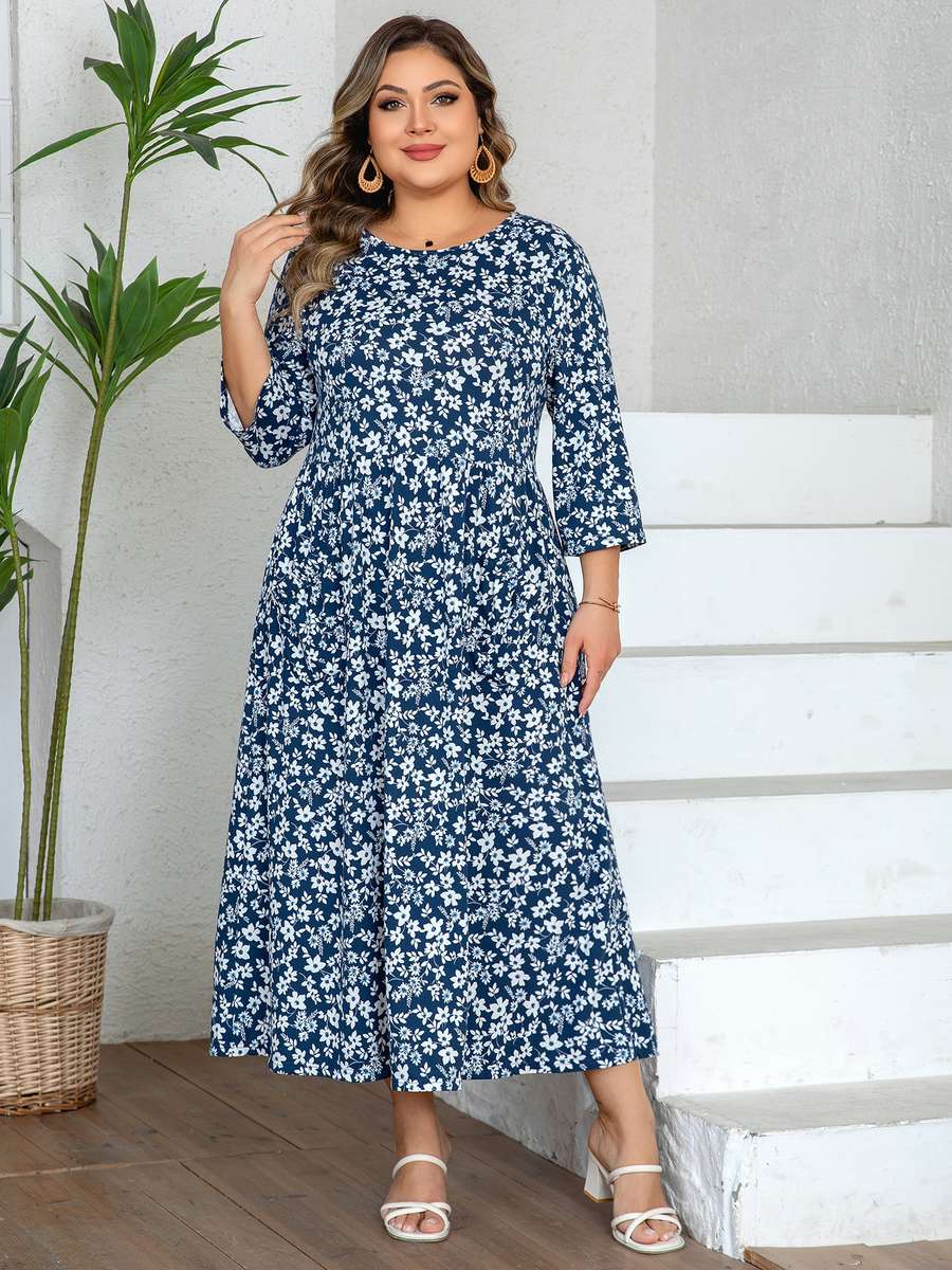 Women S Dress Color Blue Size 5Xl
