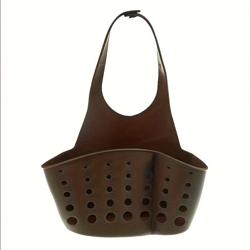 Adjustable Silicone Sink Caddy Button Strap Drain Basket