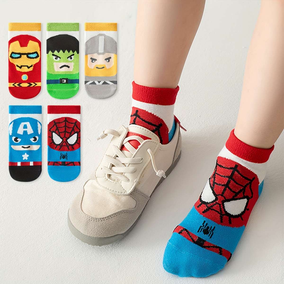 5 Pairs Multicolor 5 To 8Y High Elastic Socks