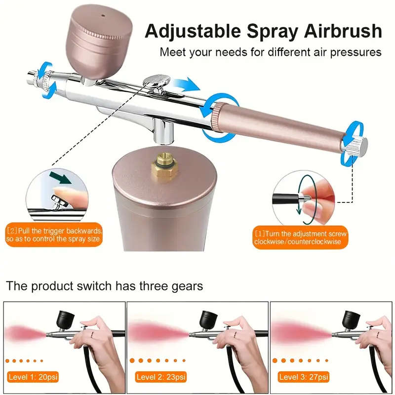 Versatile Rechargeable Airbrush Kit