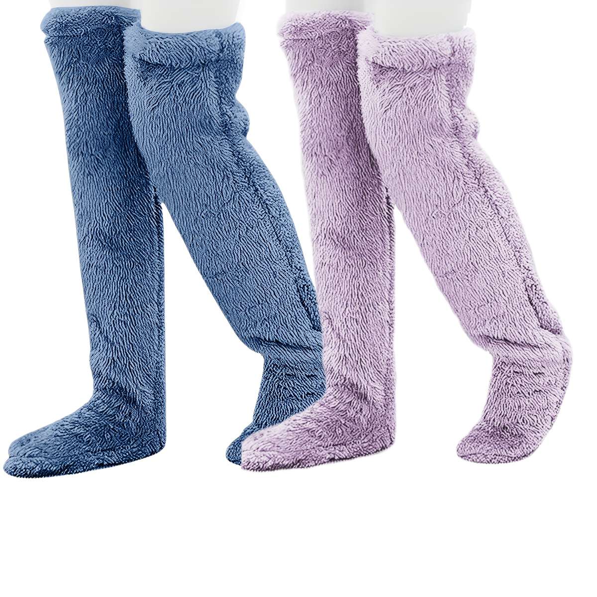 Sock Blue Add Purple 2Pairs One Size