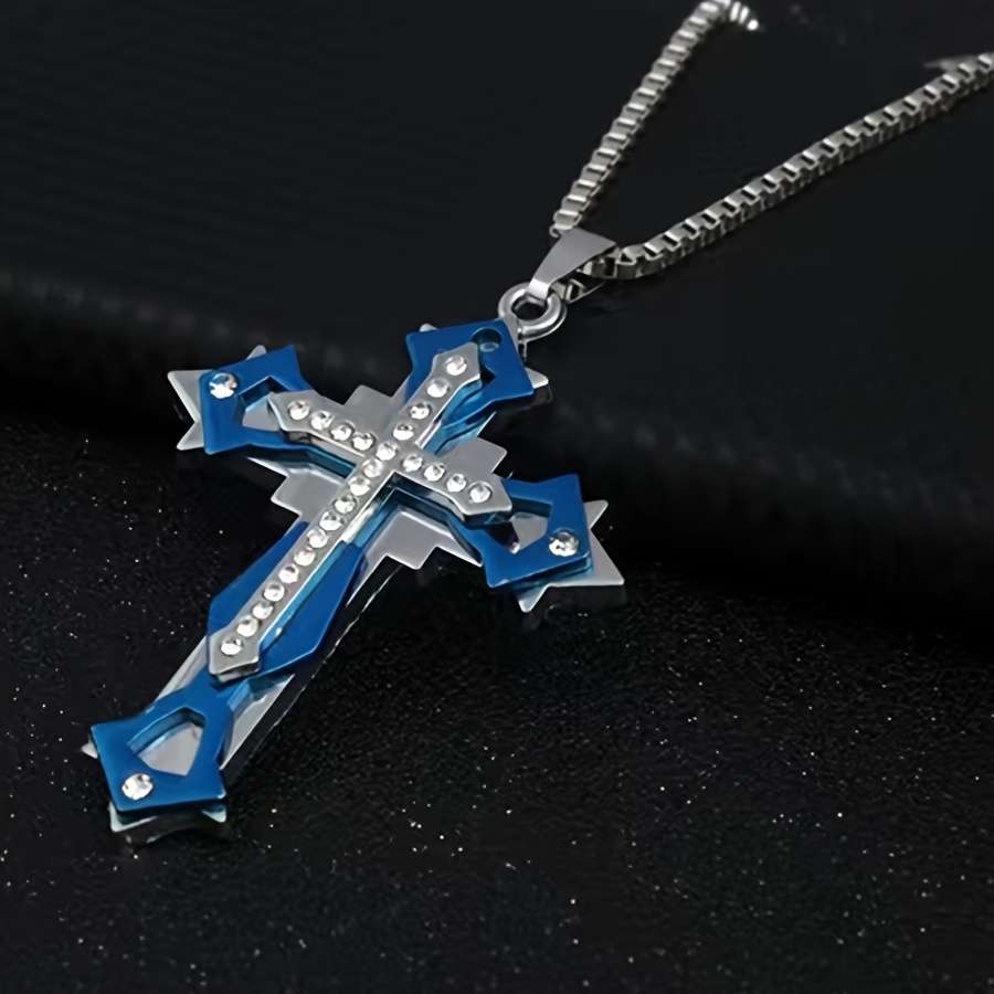 1 Piece Blue Jesus Theme Pendant