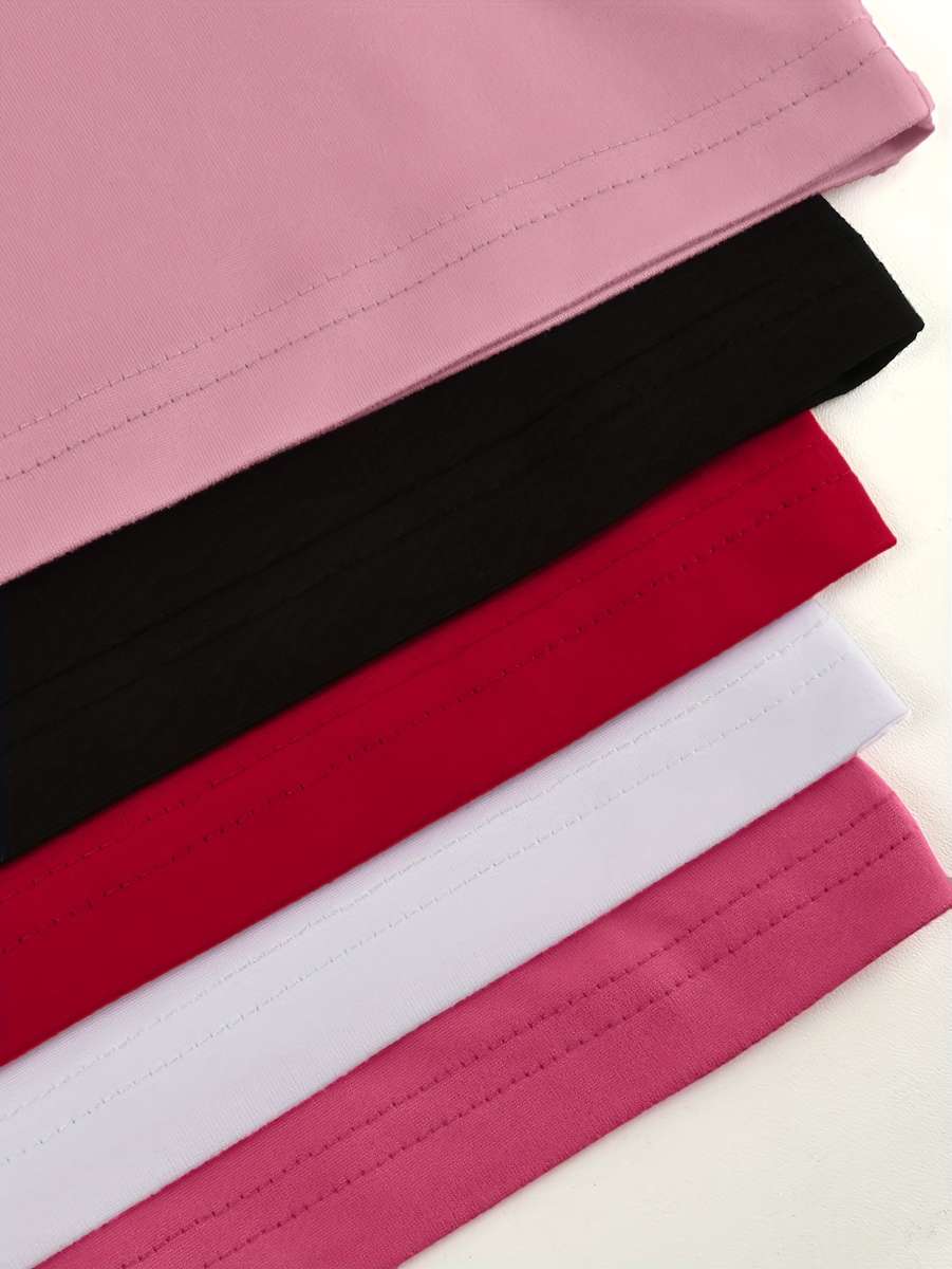 Womens T Shirt Color Black White Pink Rose Red Red Sizexl