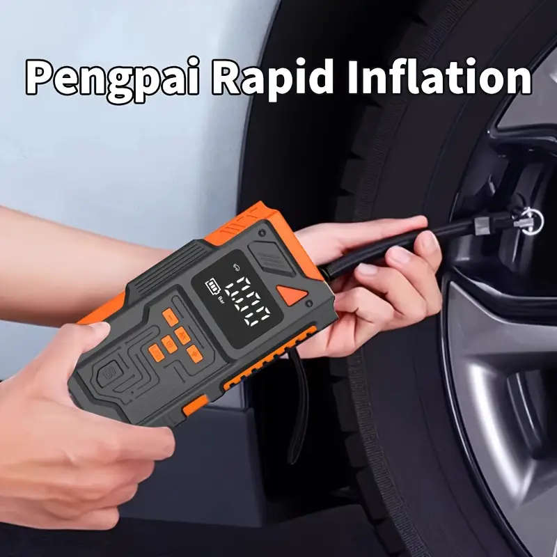 Heavy-Duty Car Emergency Booster - Tire Inflator and Jump Starter