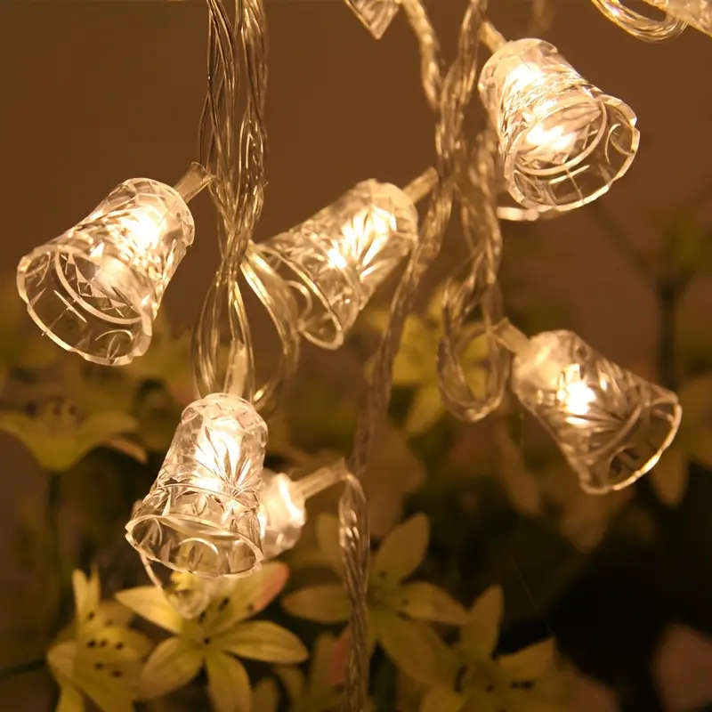 A String Of 10 Christmas-Patterned Bell Lights 1.5M