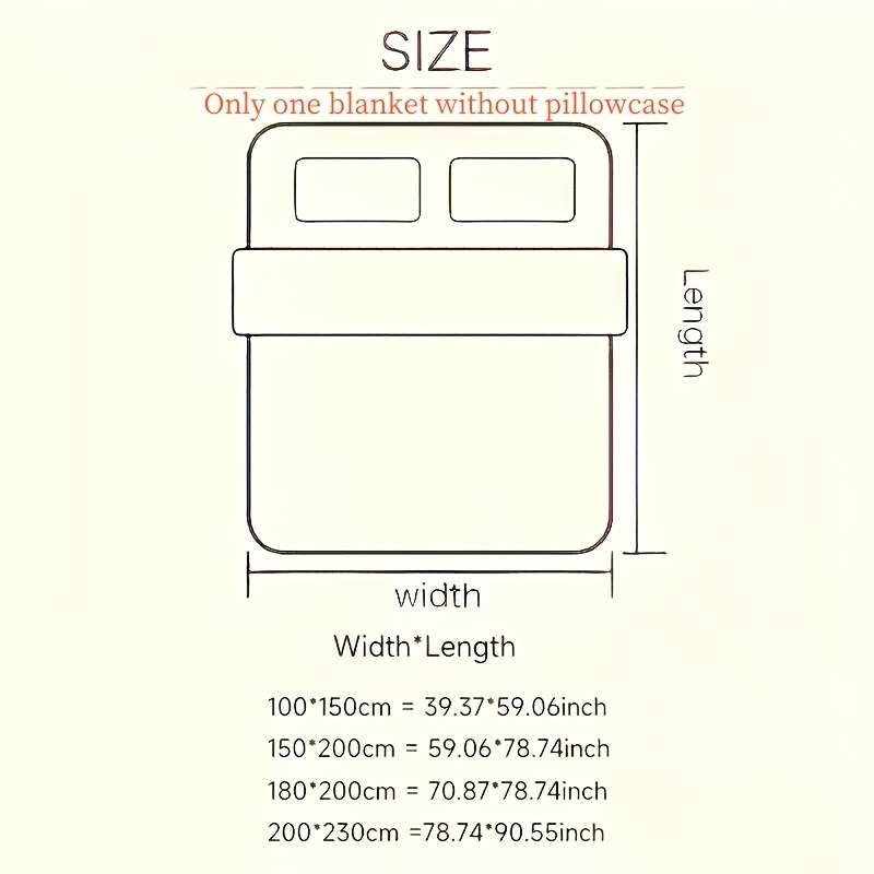 1ps Blanket Color Green White Edge size 180x200cm