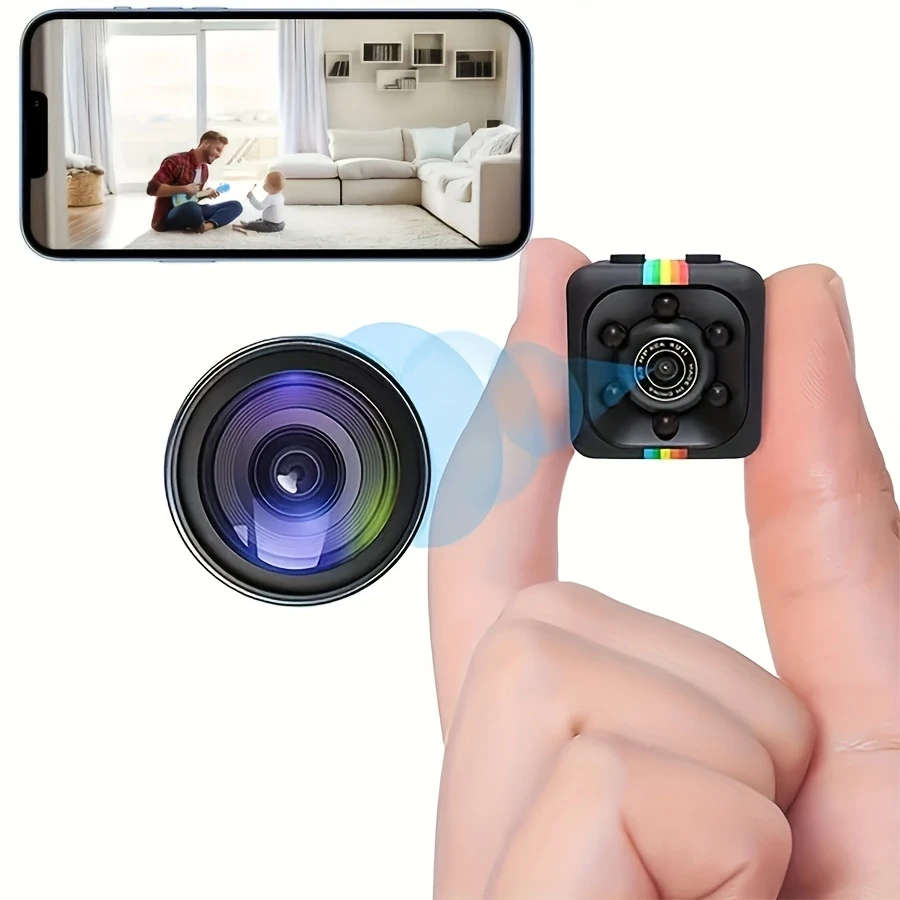1pc Mini Security Camera with HD 720P Video Audio Recording Motion Detection USB Rechargeable Compac