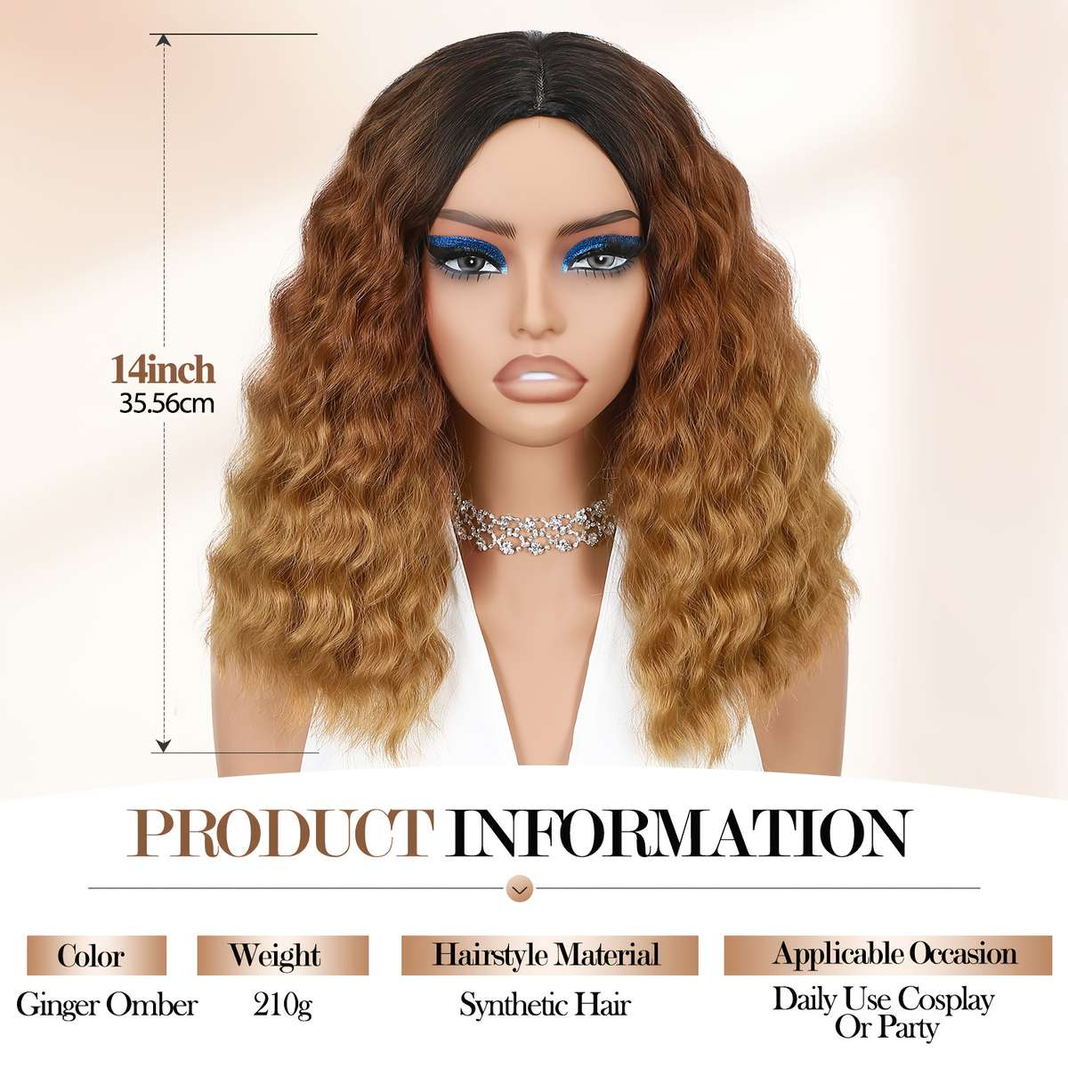 1Pc Style3 35.56cm Fashion Design Wig