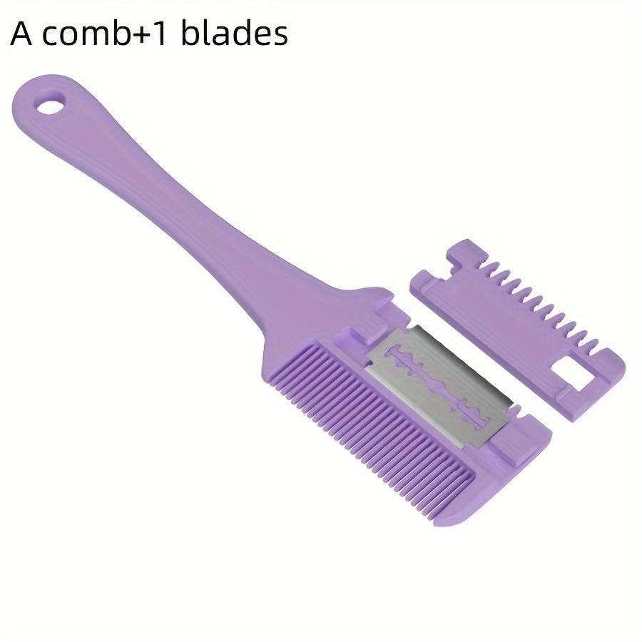 1pc Purple Size 1 Comb Add 10 BladesPet Comb