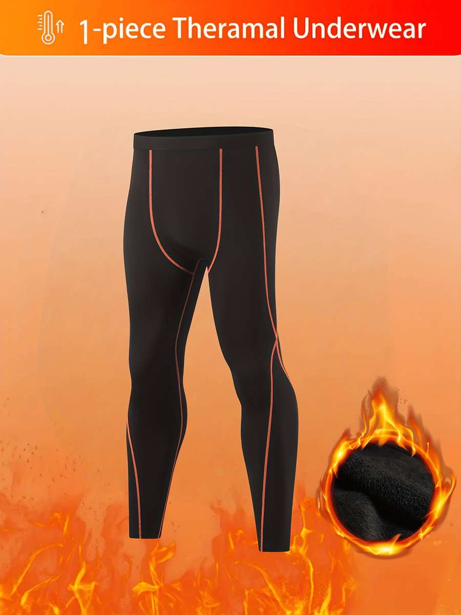 Thermal Underwear Color Black Orange Line Sizes