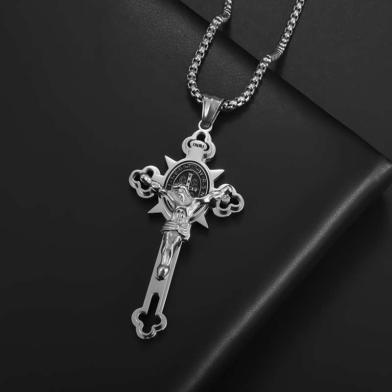 1 Piece Silvery Jesus Theme Pendant