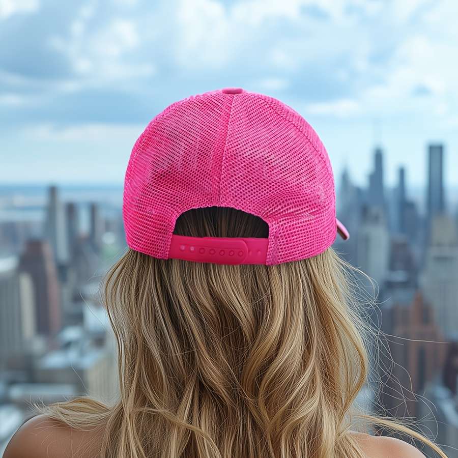 Adjustable Retro Baseball Cap with Mushroom Print C Breathable Washable Dad Hat