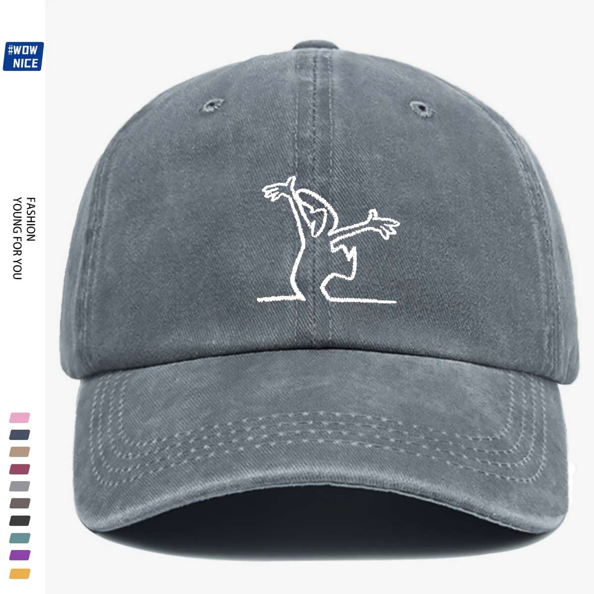 Punpun Onodera Embroidered Baseball Cap Adjustable Breathable Polyester Hat With Vintage C