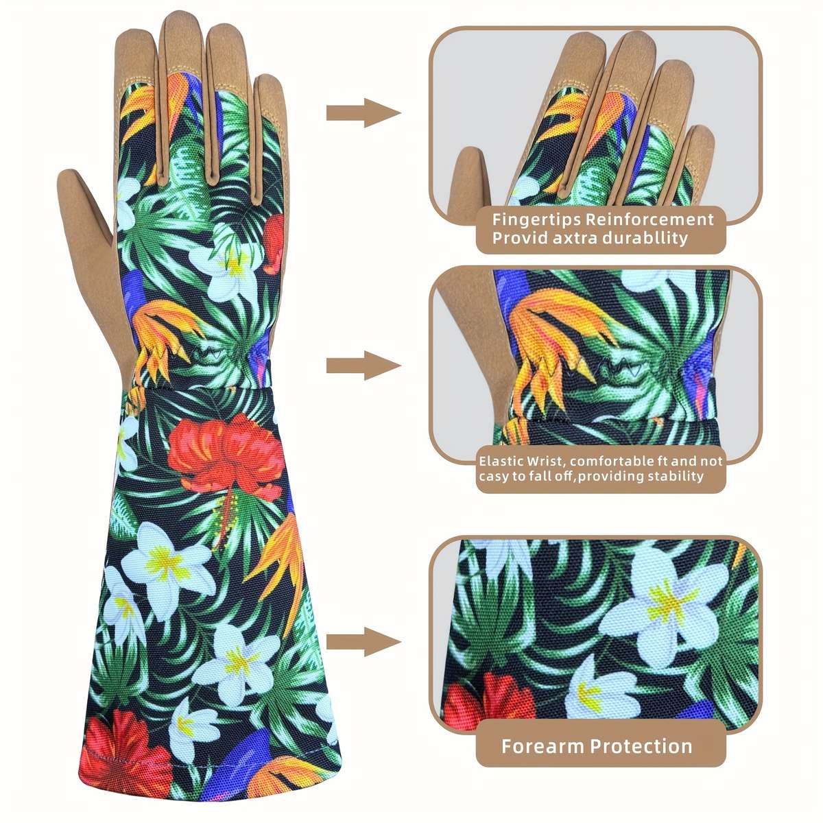 1 Pair Brown Size M-L Household Cleaning Gloves